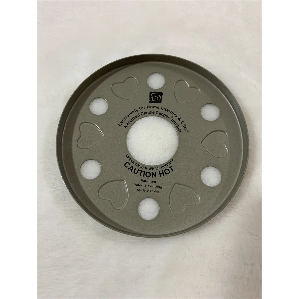 Two (2) Home Interiors‎ Candle Capper Topper Venting Plate 3.5